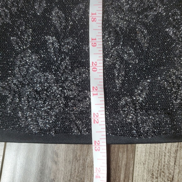 White Stag Shimmery Sparkle Holiday Blouse Women's Size Medium Silver Combo EUC - Picture 7 of 16